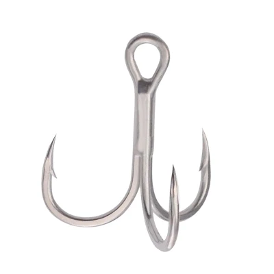 Treble Hooks Feather High Carbon Steel Groove Barbed Fishhooks Sea Saltwater Lure Fishing Accessories Tackle