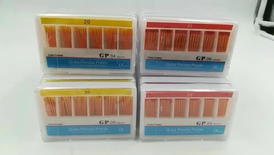 Taper 02 / 04 / 06 Dental Gutta Percha Points with Depth Marked Gp Dental Materials 
