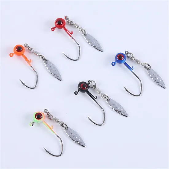 Artificial Fishing Lure Painted Jighead Fishing Hook Lead Jig Heads 