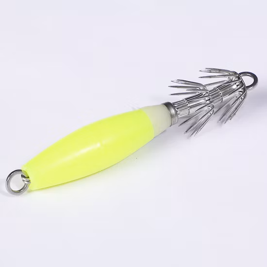 Shrimp Hunter Style Luminous Squid Jigs Hooks Glow in Dark Glow Fishing Hooks