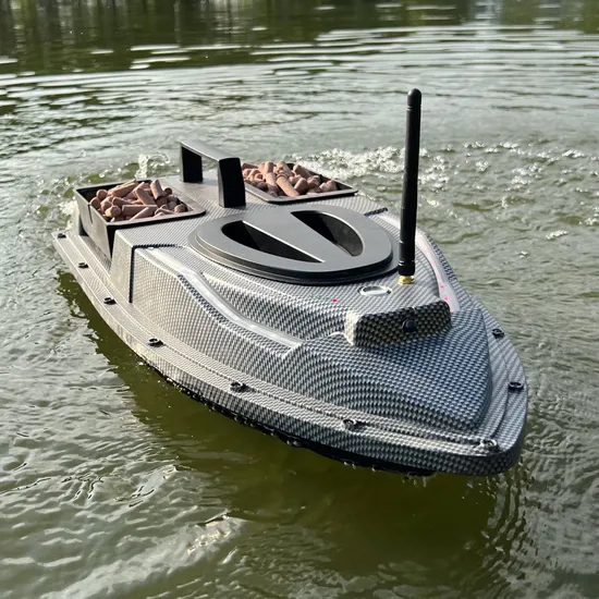 Flytec V900 Dual Hoppers 40 Points Boat GPS Fishing Bait Carp Fish Hook with Steering Light 500m Auto Return 