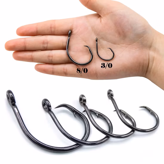 Fish Trip Circle Saltwater Fishing 3X Strong Catfish 25PCS Hooks