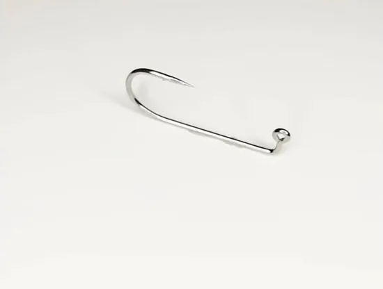 60 Degree High Carbon Steel Nickel Jig Head Fishing J Hooks for Saltwater Fishing 